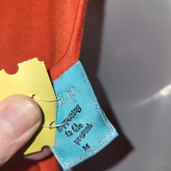 🌼3 for 30🌼Orange H.I.P Hispania Top Embroidered halter Tank sz M - Picture 5 of 7